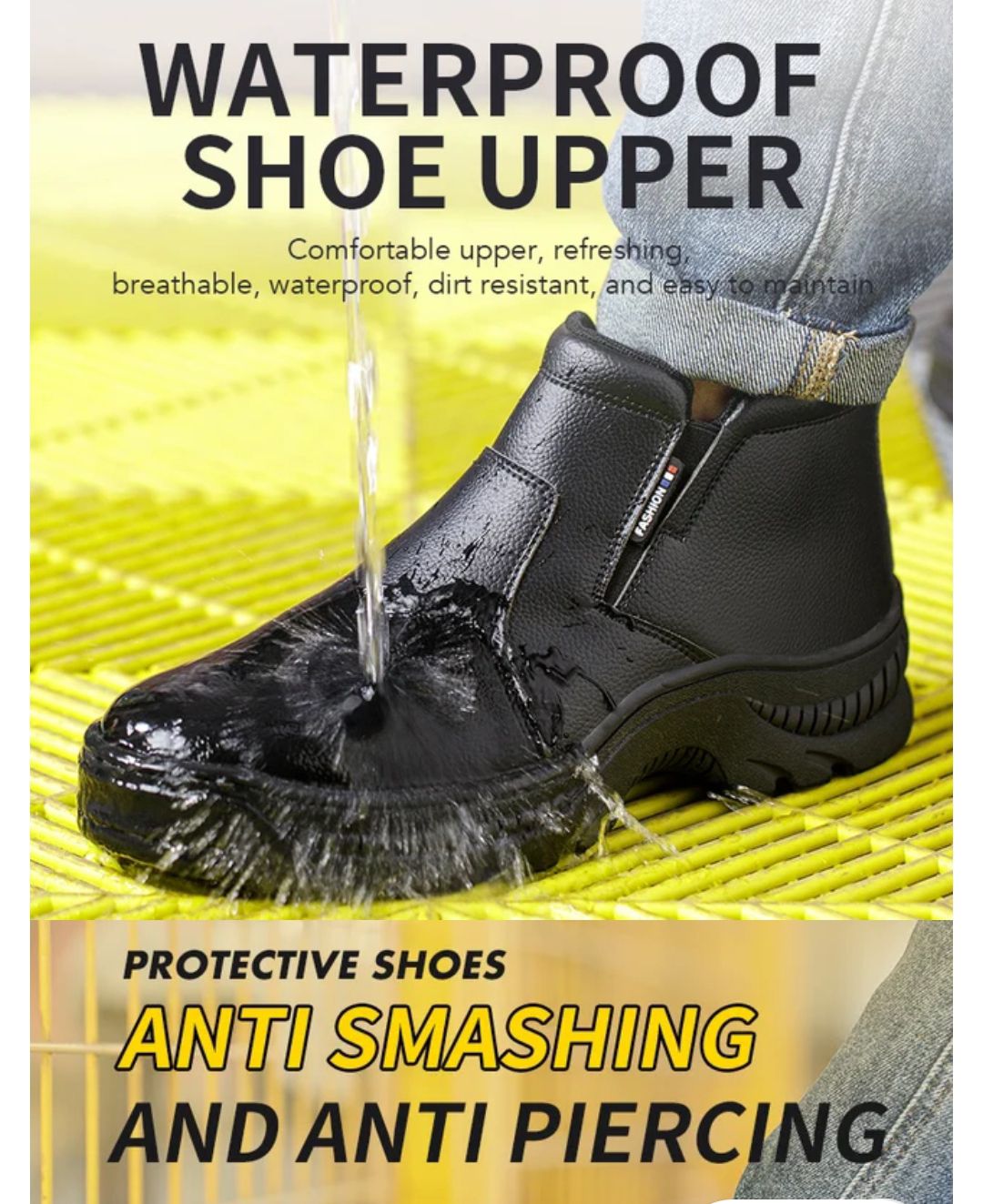 chaussure de sécurité en cuir imperméable - Image 2